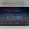 Top view of Pokémon Center Mega Evolution Phantasmal Flames Elite Trainer Box