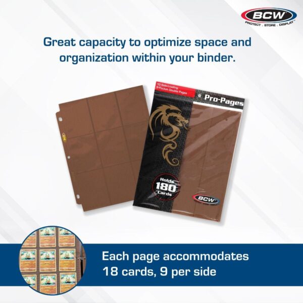 Side Loading 18-Pocket Pro Pages-Brown LTD STOCK