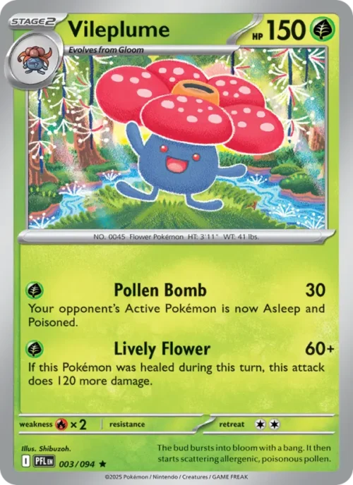 me02-003-vileplume #003 Vileplume (Reverse Holo)