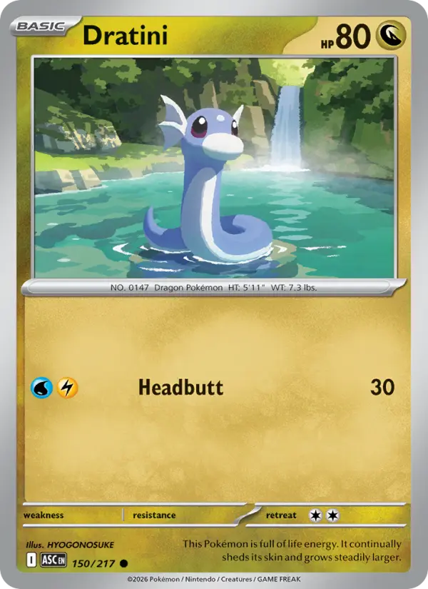 #150 Dratini (Reverse Holo)