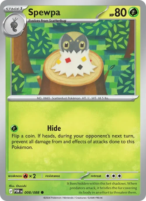 #008 Spewpa (Reverse Holo)