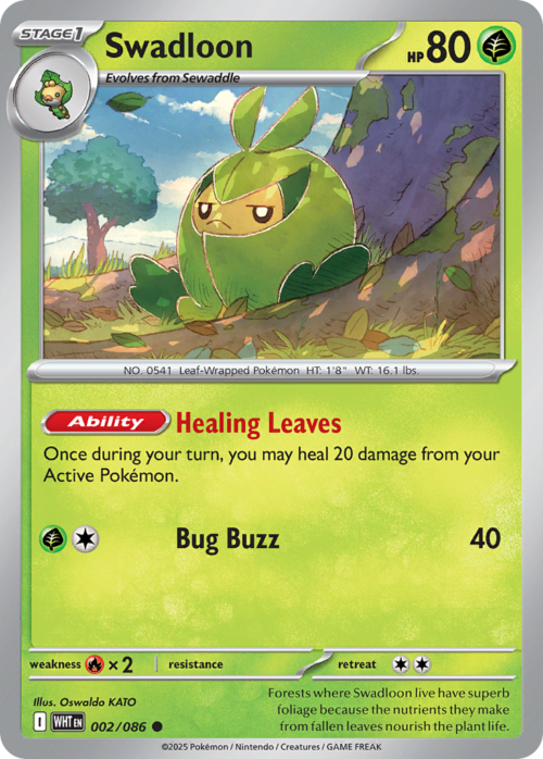 #002 Swadloon (Master Ball Reverse Holo)