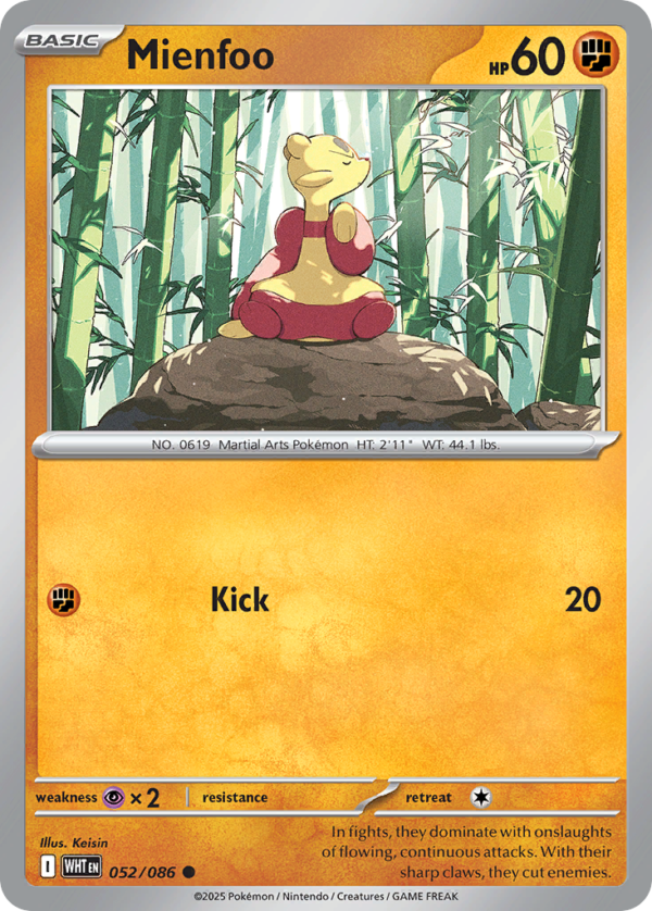 #052 Mienfoo (Master Ball Reverse Holo)