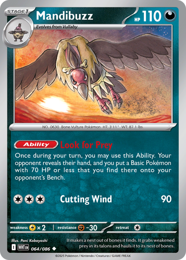 #064 Mandibuzz (Master Ball Reverse Holo)