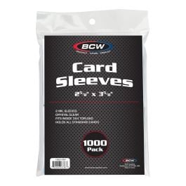 BCW standard card sleeves, 1,000-count package