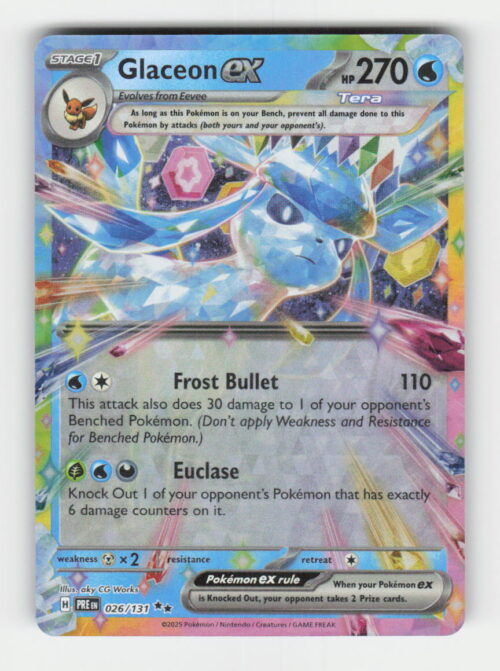 Glaceon ex - SV: Prismatic Evolutions #026/131 - Pokemon Card