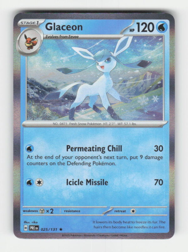 Glaceon - SV: Prismatic Evolutions #025/131 - Pokemon Card
