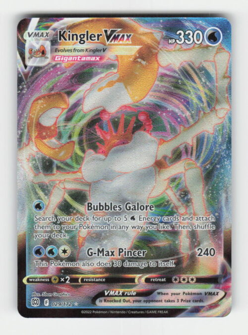 parse-1780884733307-etqhc5.jpg Kingler VMAX - SWSH09: Brilliant Stars #029/172 - Pokemon Card