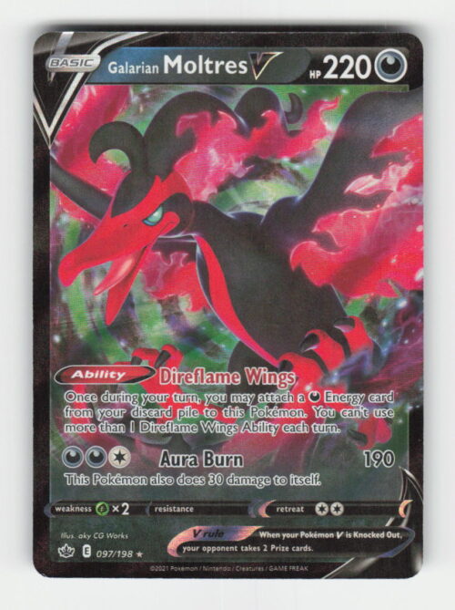 Galarian Moltres V - SWSH06: Chilling Reign #097/198 - Pokemon Card