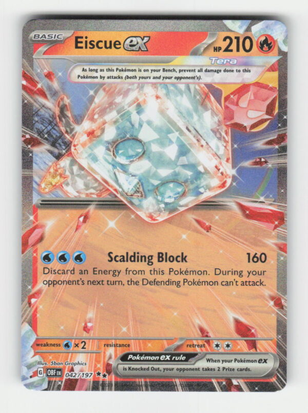 Eiscue ex - SV03: Obsidian Flames #042/197 - Pokemon Card