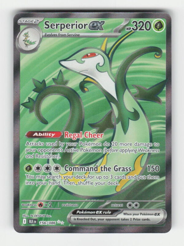 Serperior ex - SV: Black Bolt #156/086 - Pokemon Card