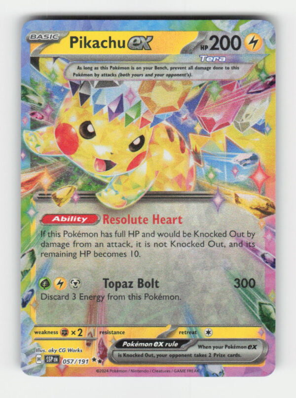 parse-1782788827053-a6l23w.jpg Pikachu ex - SV08: Surging Sparks #057/191 - Pokemon Card
