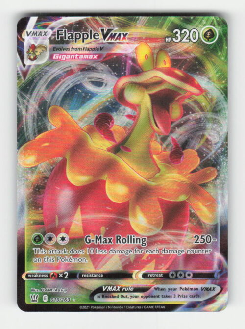 parse-1782788827630-fhg9wh.jpg Flapple VMAX - SWSH05: Battle Styles #019/163 - Pokemon Card