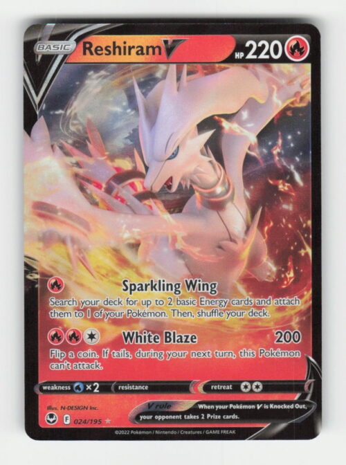 Reshiram V - SWSH12: Silver Tempest #024/195 - Pokemon Card