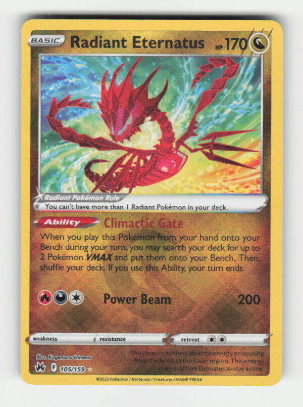 Radiant Eternatus - SWSH: Crown Zenith #105/159 - Pokemon Card