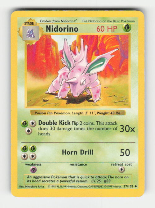 parse-1782789424409-xpdtsz.jpg Nidorino - Base Set (Shadowless) #037/102 - Pokemon Card