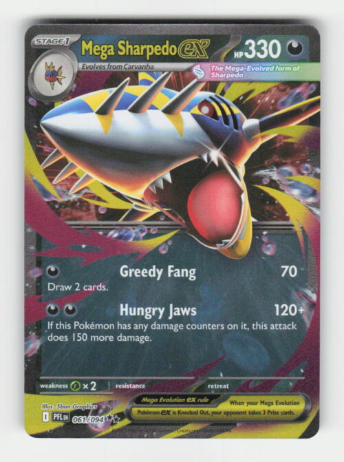 Mega Sharpedo ex - ME02: Phantasmal Flames #061/094 - Pokemon Card