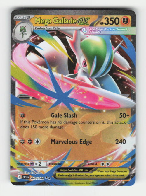 parse-1782789430741-5e3hlr.jpg Mega Gallade ex - ME04: Chaos Rising #048/086 - Pokemon Card