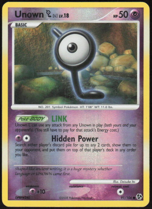 Unown [L] - Great Encounters #91/106 - Pokemon Card