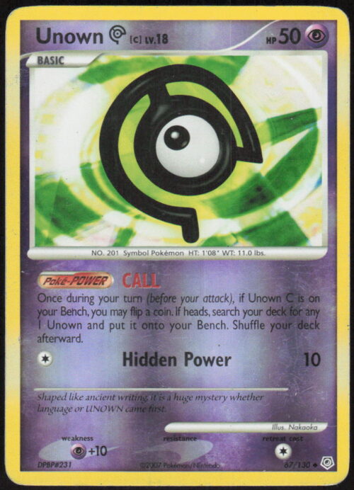 Unown [C] - Diamond and Pearl #67/130 - Pokemon Card