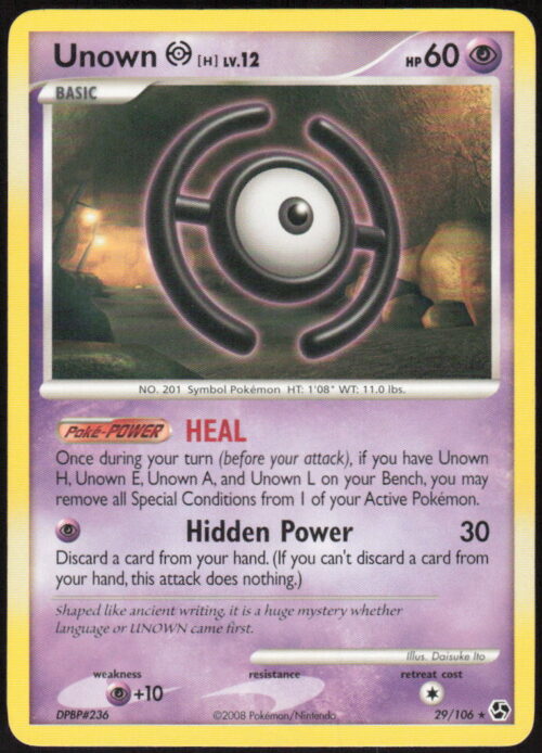 Unown [H] - Great Encounters #29/106 - Pokemon Card