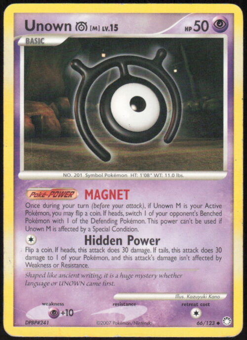 Unown [M] - Mysterious Treasures #66/123 - Pokemon Card