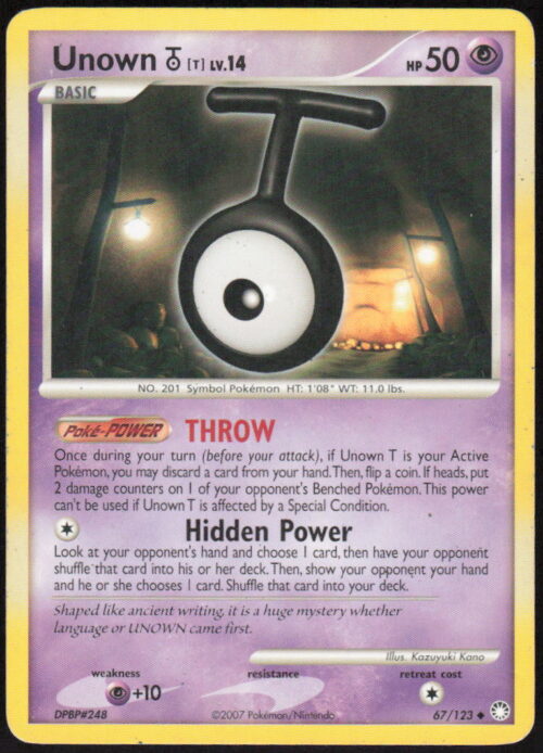 Unown [T] - Mysterious Treasures #67/123 - Pokemon Card