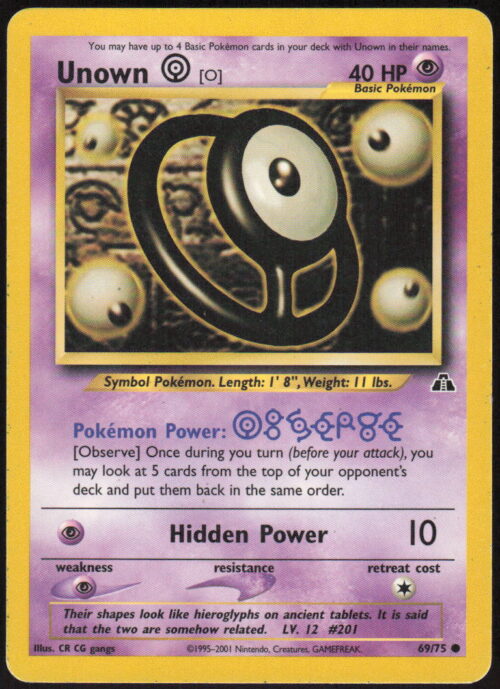 Unown [O] - Neo Discovery #69/75 - Pokemon Card