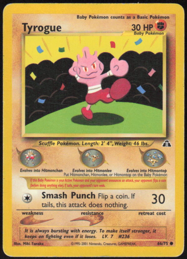 Tyrogue - Neo Discovery #66/75 - Pokemon Card