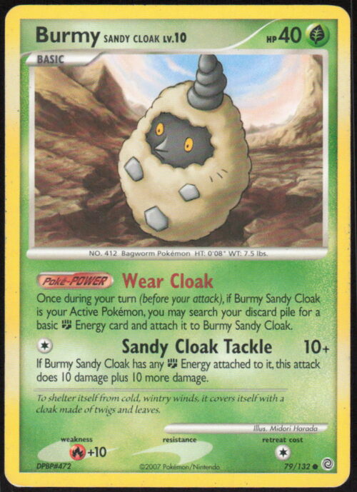 Burmy Sandy Cloak - Secret Wonders #79/132 - Pokemon Card