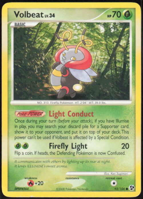 Volbeat - Great Encounters #92/106 - Pokemon Card