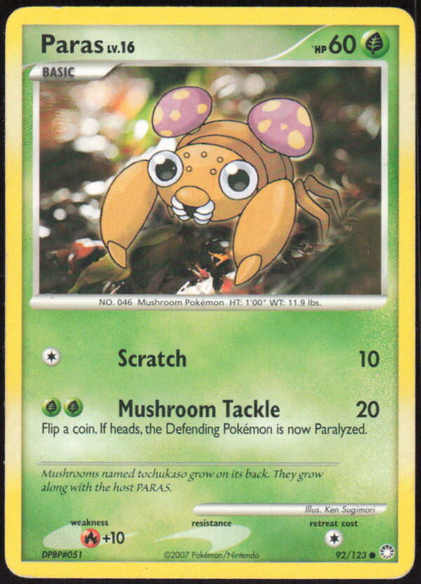 Paras - Mysterious Treasures #92/123 - Pokemon Card