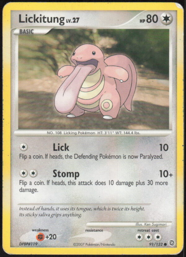 Lickitung - Secret Wonders #91/132 - Pokemon Card