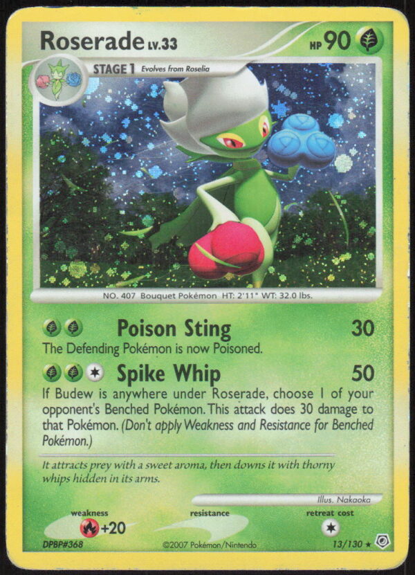 parse-1785811750131-m5a5ty.jpg Roserade - Diamond and Pearl #13/130 - Pokemon Card