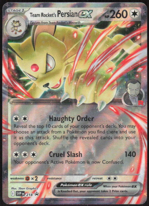 Team Rocket's Persian ex - SV: Scarlet & Violet Promo Cards #218 - Pokemon Card