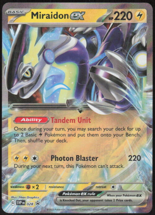 parse-1786413036590-adbt5d.jpg Miraidon ex - SV: Scarlet & Violet Promo Cards #028 - Pokemon Card