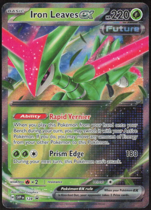 parse-1786413037520-gjgouj.jpg Iron Leaves ex - SV: Scarlet & Violet Promo Cards #128 - Pokemon Card