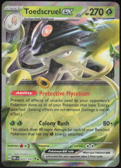 Toedscruel ex - SV03: Obsidian Flames #022/197 - Pokemon Card