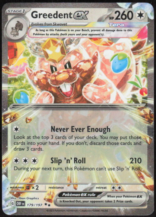 parse-1786414540633-3mnt39.jpg Greedent ex - SV03: Obsidian Flames #179/197 - Pokemon Card