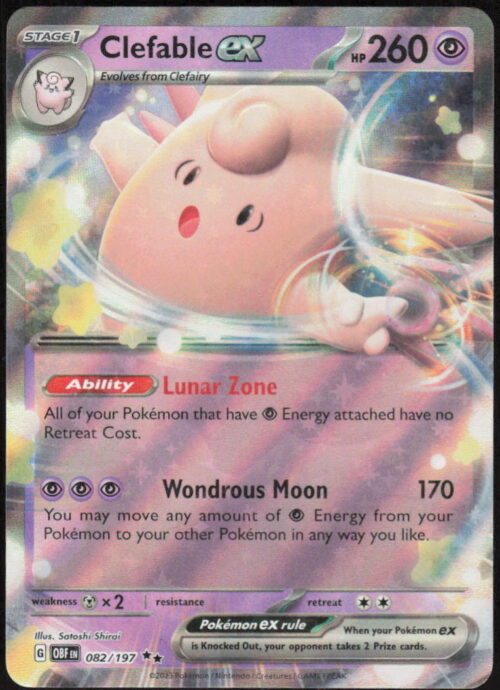 Clefable ex - SV03: Obsidian Flames #082/197 - Pokemon Card