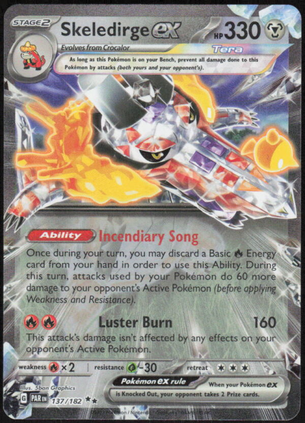 Skeledirge ex - SV04: Paradox Rift #137/182 - Pokemon Card