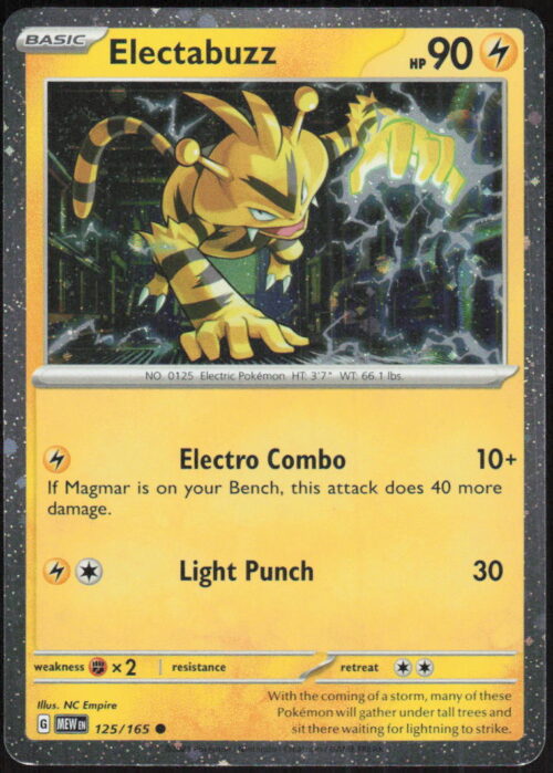 parse-1786415883693-9g5110.jpg Electabuzz (Cosmos Holo) - Miscellaneous Cards & Products #125/165 - Pokemon Card