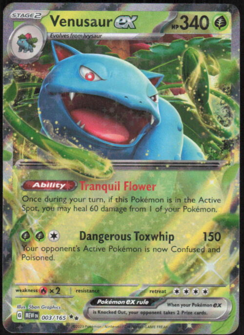 Venusaur ex - SV: Scarlet & Violet 151 #003/165 - Pokemon Card