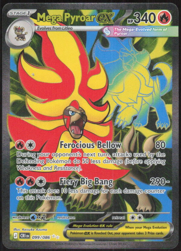 parse-1786422096205-iibsvs.jpg Mega Pyroar ex - ME04: Chaos Rising #099/086 - Pokemon Card