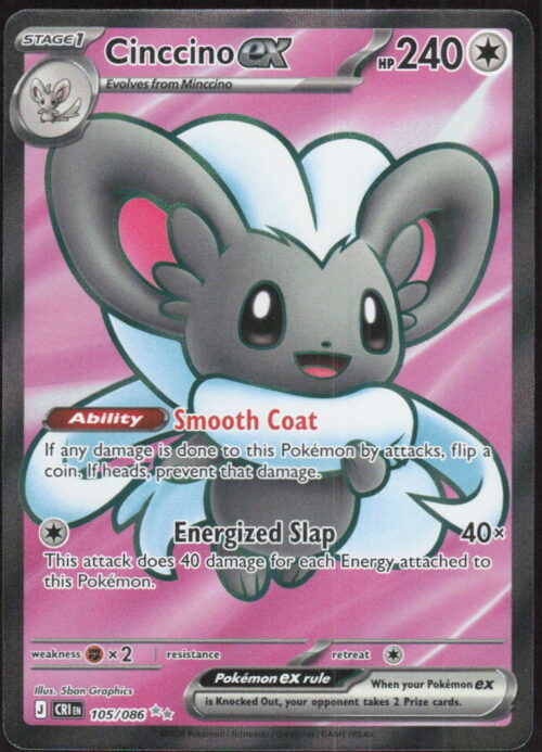 Cinccino ex - ME04: Chaos Rising #105/086 - Pokemon Card