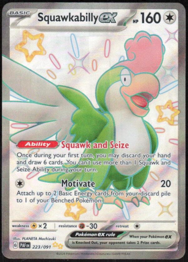 parse-1786925181229-goiwda.jpg Squawkabilly ex - SV: Paldean Fates #223/091 - Pokemon Card