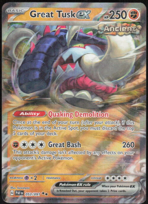 parse-1786925183232-d80p22.jpg Great Tusk ex - SV: Paldean Fates #053/091 - Pokemon Card
