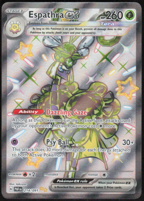 Espathra ex - SV: Paldean Fates #214/091 - Pokemon Card