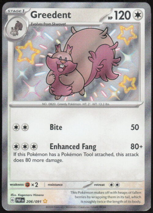 parse-1786925185474-pfezi8.jpg Greedent - SV: Paldean Fates #206/091 - Pokemon Card