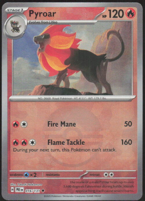 parse-1786926727762-2tdikn.jpg Pyroar (Poke Ball Pattern) - SV: Prismatic Evolutions #016/131 - Pokemon Card